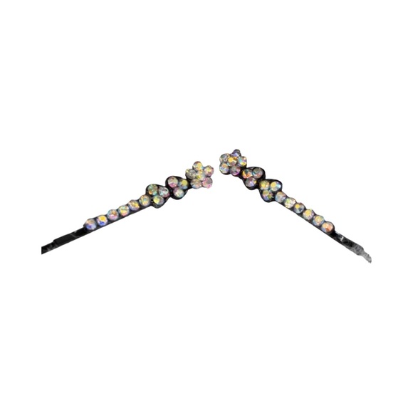 Accessories - Chic Black and Iridescent Crystal hair clip pin 3.0”